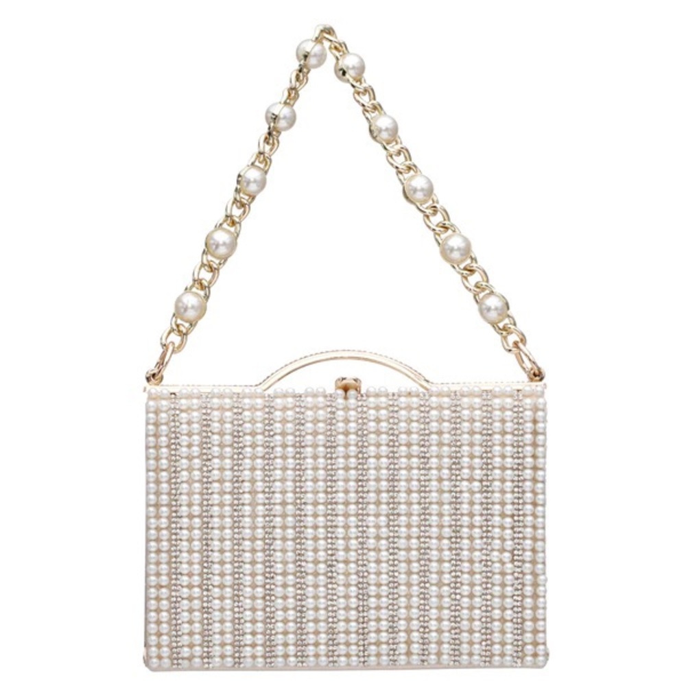 Nina pearl and jewel clutch
